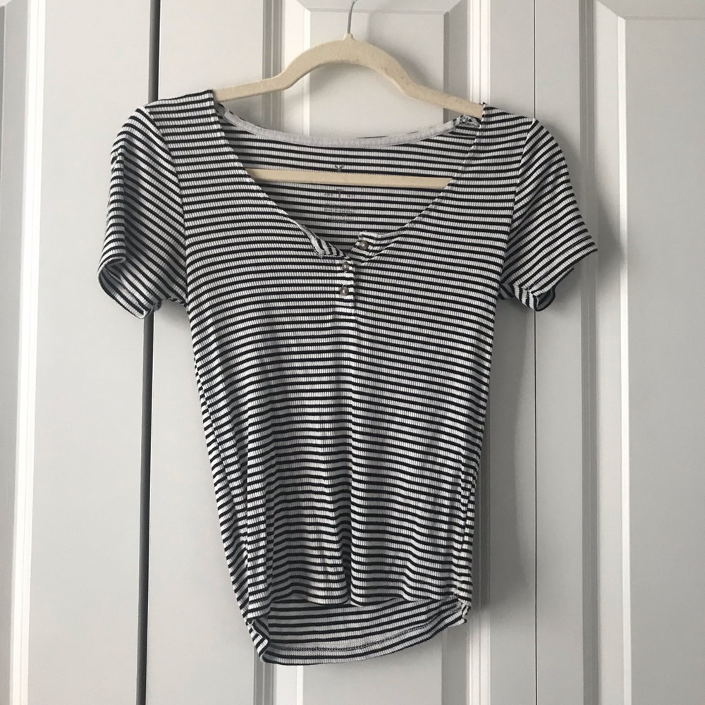 American eagle striped crop top